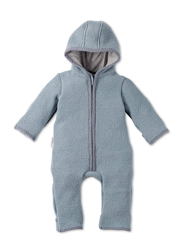 Hofbrucker Wollwalk-Overall in Graublau - 62/68