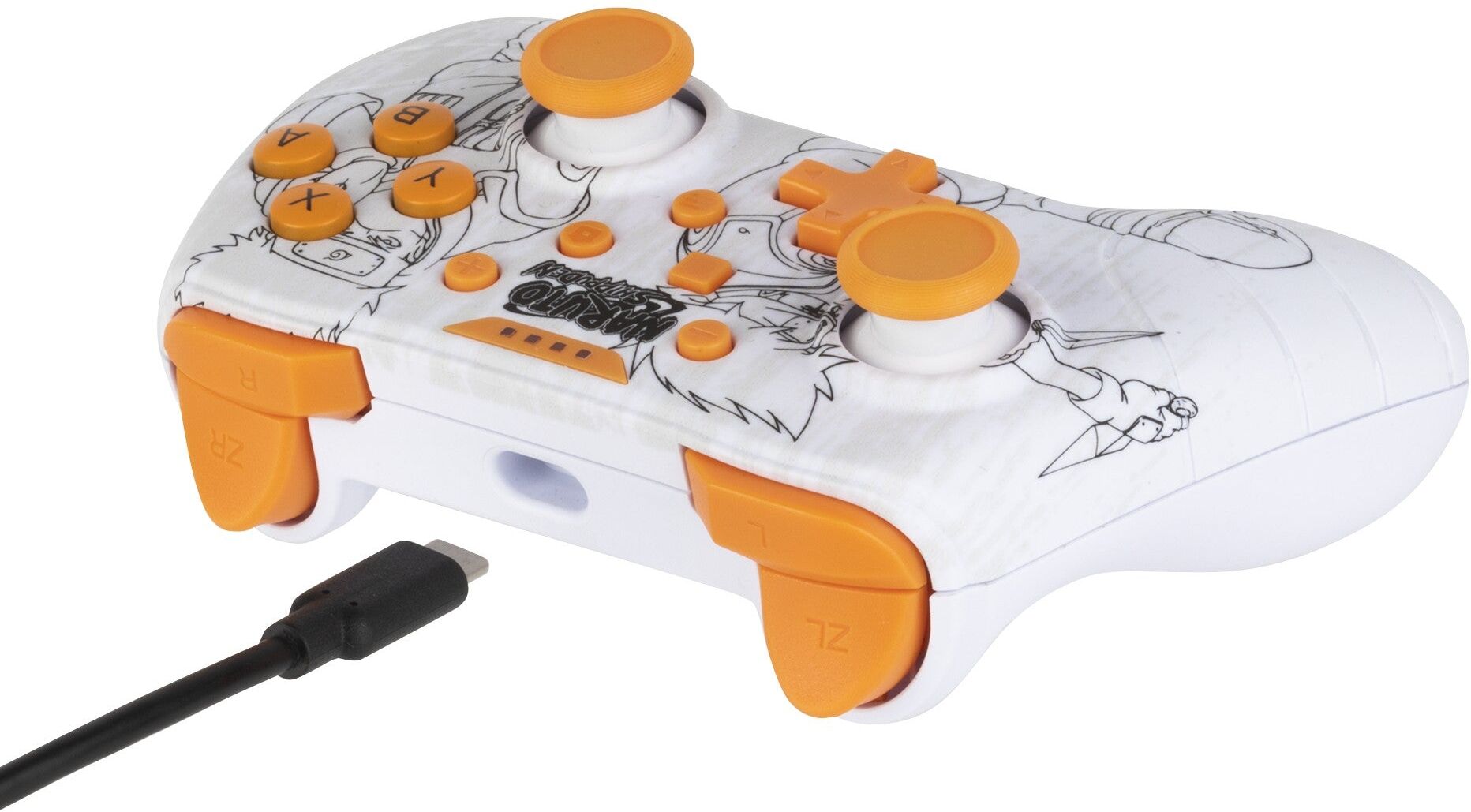 Konix Naruto Shippuden Kakashi White Wired Controller for Nintendo Switch & PC