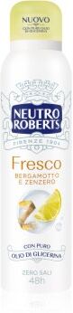 Neutro Roberts Bergamotto e Zenzero desodorizante em spray com efeito de 48 horas 150 ml. Bergamotto e Zenzero