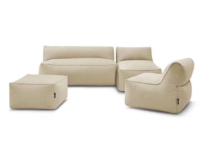 Gartensofa BOBOCHIC RIVIERA Stoff beige