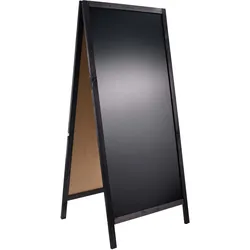 Kundenstopper Holz WOOD-STOP Lite XL, 64 x 136 cm schwarz