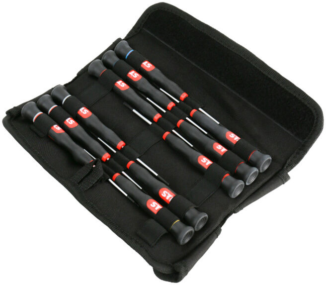 Jeu de 11 tournevis électroniques STIER S/PH/TX/ISK, Torx femelles, Torx mâles, six pans creux, six pans mâle, acier au chrome-vanadium, jeu de douilles, kit tournevis (904359)
