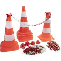 Dönges, Verkehrstechnik, Leitkegel-Set, tagesleuchtend, 500 mm
