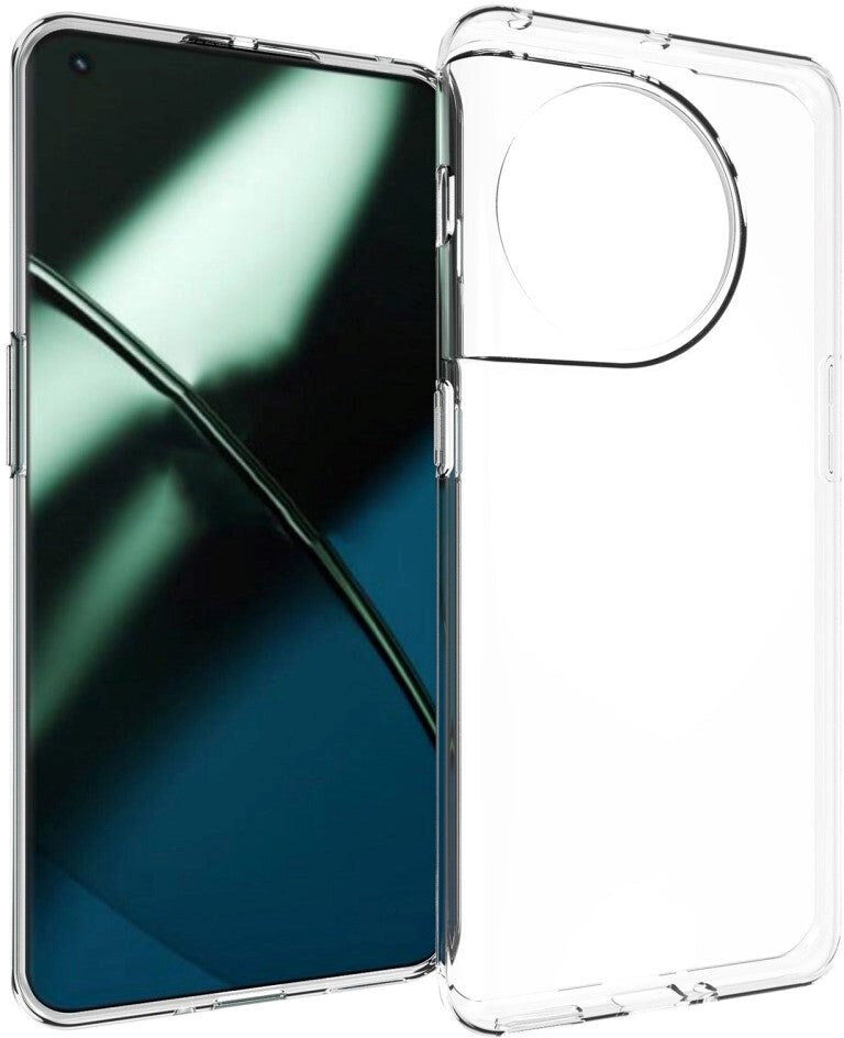 INCOVER OnePlus 11 Fleksibelt Plastik Bagside Cover - Gennemsigtig
