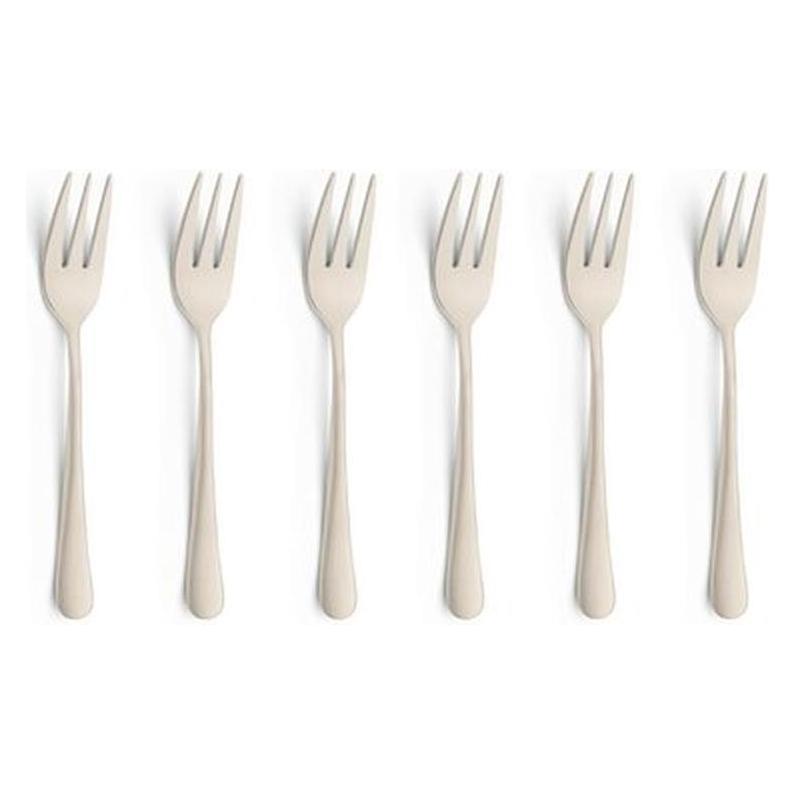 Amefa AUSTIN Kuchengabel Set 6-teilig, PVD champagner, satiniert (6 Stk., Besteck Set) (1410AVTR06AN6)