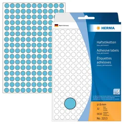 HERMA Klebepunkte Ø 8,0 mm blau