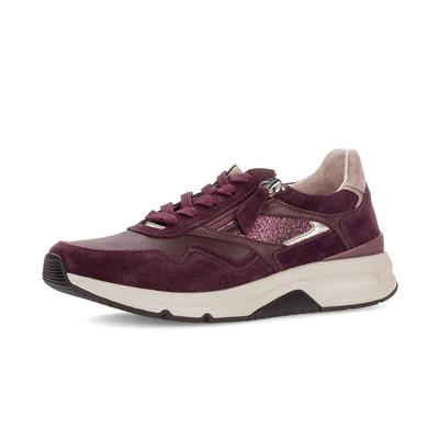 Sneaker GABOR "Sneaker low", Damen, Gr. 38,5, rot, Schuhe Sneaker