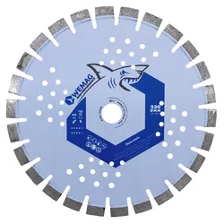 WEMAG Diamanttrennscheibe NATURSTEIN 230x22,23mm 26 Segmente a 20x2,6x12mm