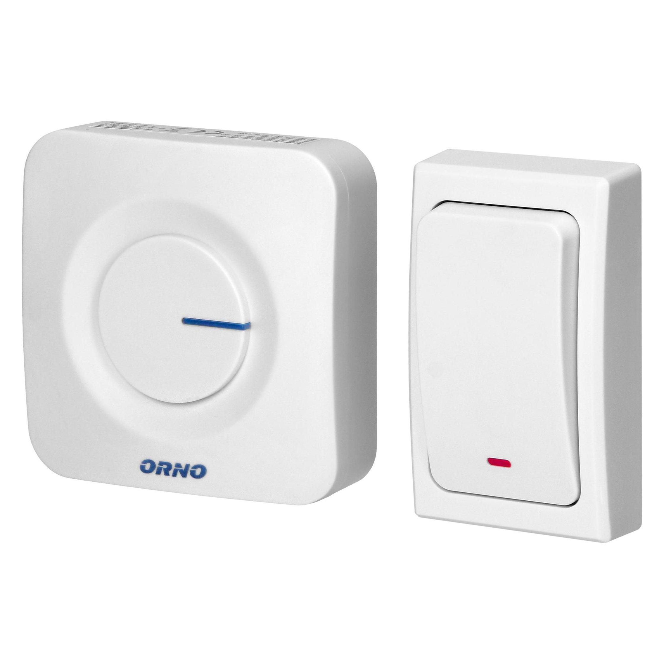 Orno ONDO AC batterielose Funk-Türklingel, weiss (Funk) (OR-DB-MT-156/W)