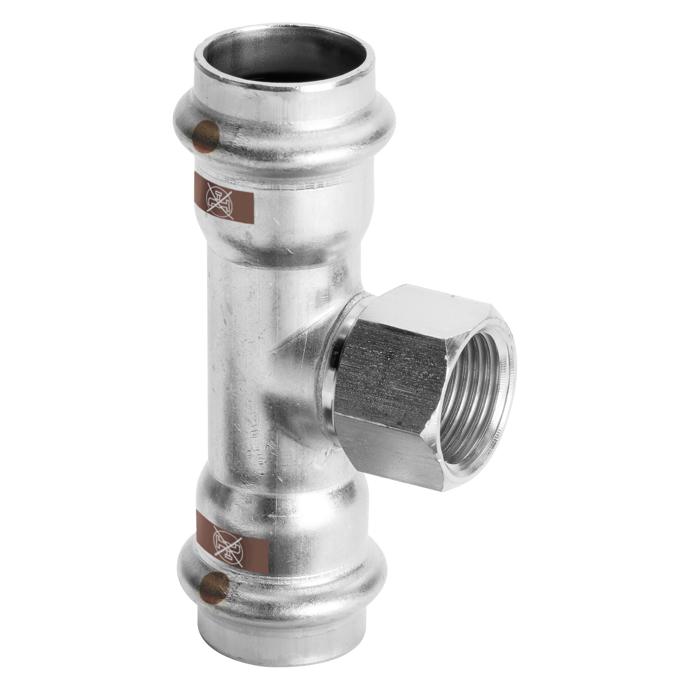 Viega GmbH & Co.KG T-Stück mit SC Temponox 1717.2 in 28mmxRp1/2x28mm Stahl nichtrostend (T-Verbindung) (810900)