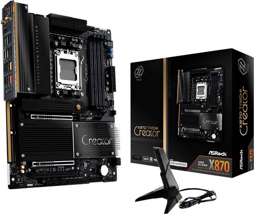 ASRock X870 Taichi Creator Mainboard Sockel (PC) AMD AM5 Formfaktor (Details) ATX Mainboard-Chipsatz AMD X870