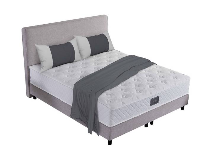 V6 Boxspringbett 208 Polsterbett bis 200x200 cm, Gestepptes Kopfteil