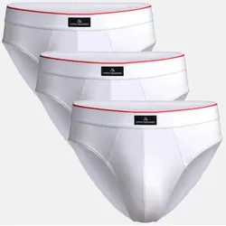 ORGANIC COTTON BOXER BRIEFS - 3-Pack - Weiß/Rot - L