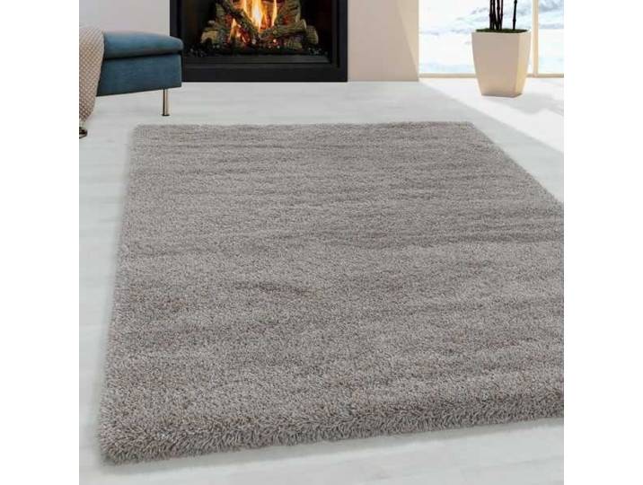 Tapis de salon Shaggy Agréable doux Tapis de chambre Beige (80x250 cm)