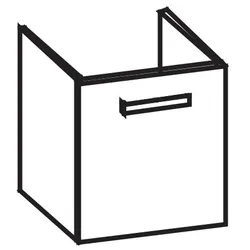 Artiqua 414 Waschtischunterschrank für Subway 613655, 613656, 613657 Graphit Struktur quer, 414-WUT- 414-WUT-V10-R-7098-401