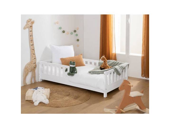 Lit cabane Montessori WEB2O 80x160 cm bois armature à monter - Blanc