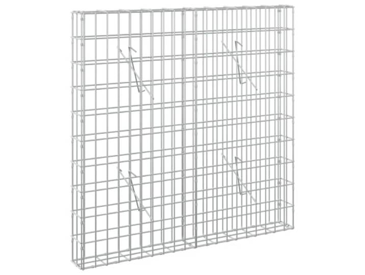 Gabion aus verzinktem Stahl, 100 x 10 x 100 cm, Draht 5 mm, Maschen 5 x 10 Verzinkter Stahl, Draht 5 mm, Maschen 5x10 cm, Einfasswände, Gartenkanten, Dekobeete, Haken u
