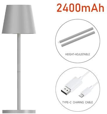 Uplifted Finds Rechargeable Creative LED Decorative Table Lamp silver