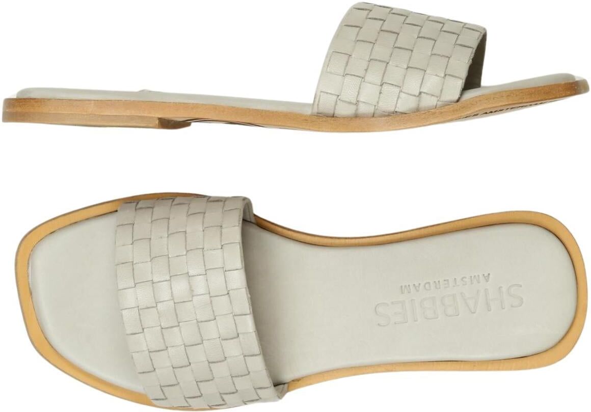 Shabbies Amsterdam Damen Sandalen, Beige, Gr. EU 37, Leder - Second Hand