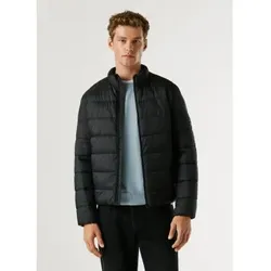 Pepe Jeans für Herren. PM4027171 Schwarze Puff-Duffle-Jacke (L), Lässig, Polyamid, Langarm