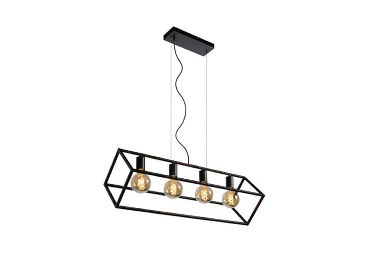Lucide FABIAN - Hanglamp - 4xE27 - Zwart