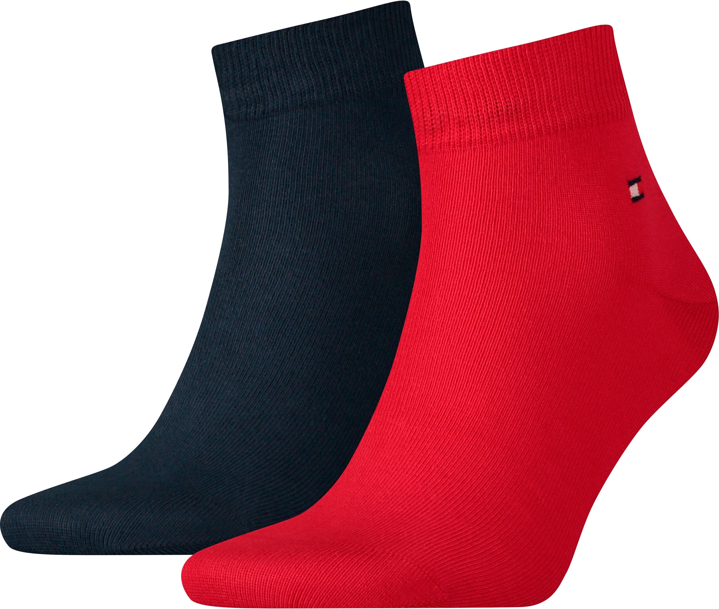 Kurzsocken TOMMY HILFIGER "TH MEN QUARTER 2P", Herren, Gr. 43-46, tommy original, Baumwollmischung, normal, Socken Kurzsocken, weicher, elastischer Rippenbund, klassisches Tommy Hilfiger Logo tommy original 43-46