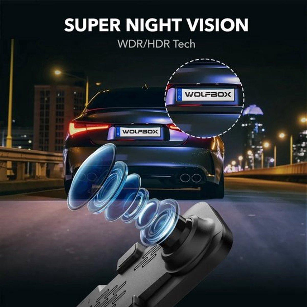 Selius Dashcam Spiegel met 4K Resolutie, 12 Inch Touchscreen, Nachtzicht en GPS - Zwart