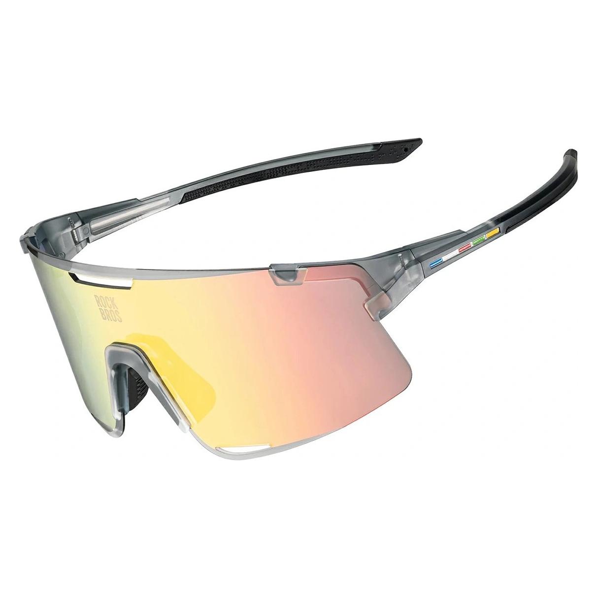 Rockbros Okulary rowerowe SP338 ROAD TO SKY z wymiennymi soczewkami - szare (Anthracite, Silver) (ROCKBROS)