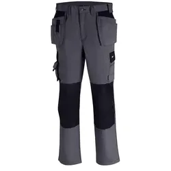 Handwerker Bundhose "PANAMA" Canvas - 98 - grau/schwarz