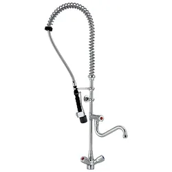 KBS Gastrotechnik PREMIUM Knebel-Geschirrwaschbrause mit Schwenkhahn und LOW-Flow Brause