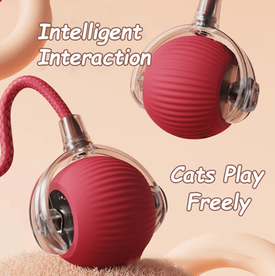 Uplift Curations Interactive Rechargeable Rolling Ball Pet Toy Smart Automatic Cat & Dog Imitation Mouse Toy blue