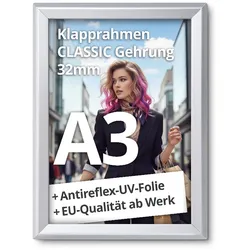 Klapprahmen A3 32mm Plakatrahmen Wechselrahmen Alu Klapprahmen DIN A3