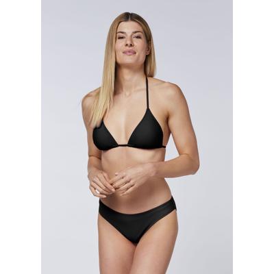 Triangel-Bikini CHIEMSEE, Damen, Gr. 40, schwarz (schwarz beauty), Materialmix, Bikini-Sets Triangel-Bikini, - mit herausnehmbaren Pads