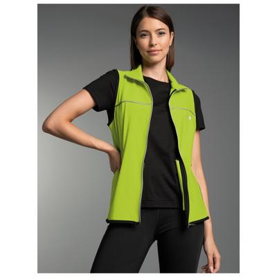 Steppweste TRIGEMA "TRIGEMA Atmungsaktive Sport-Weste", Damen, Gr. M, gelb (lemon), 92% Polyester, 8% Elasthan, lang, Westen Steppweste