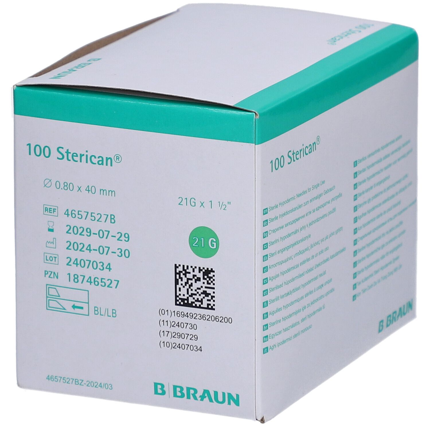 Sterican Einmalkanüle 21 G 40 mm 100 St Kanüle