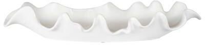 Uttermost Ruffled Feathers Modern White Bowl - 4 x 24 x 9.84 - 4 x 24 x 9.84