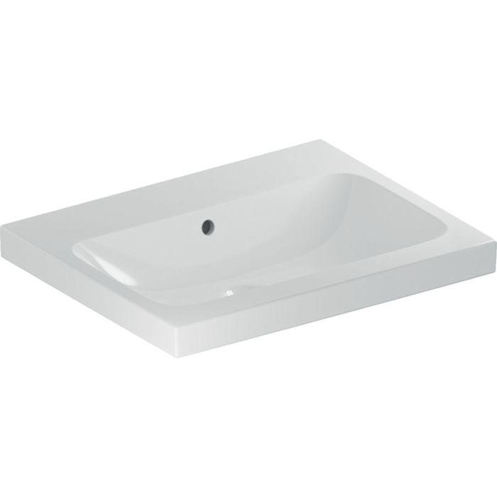 Geberit iCon light Waschtisch 501834003 60x48cm, ohne Hahnloch, mit Überlauf, weiß