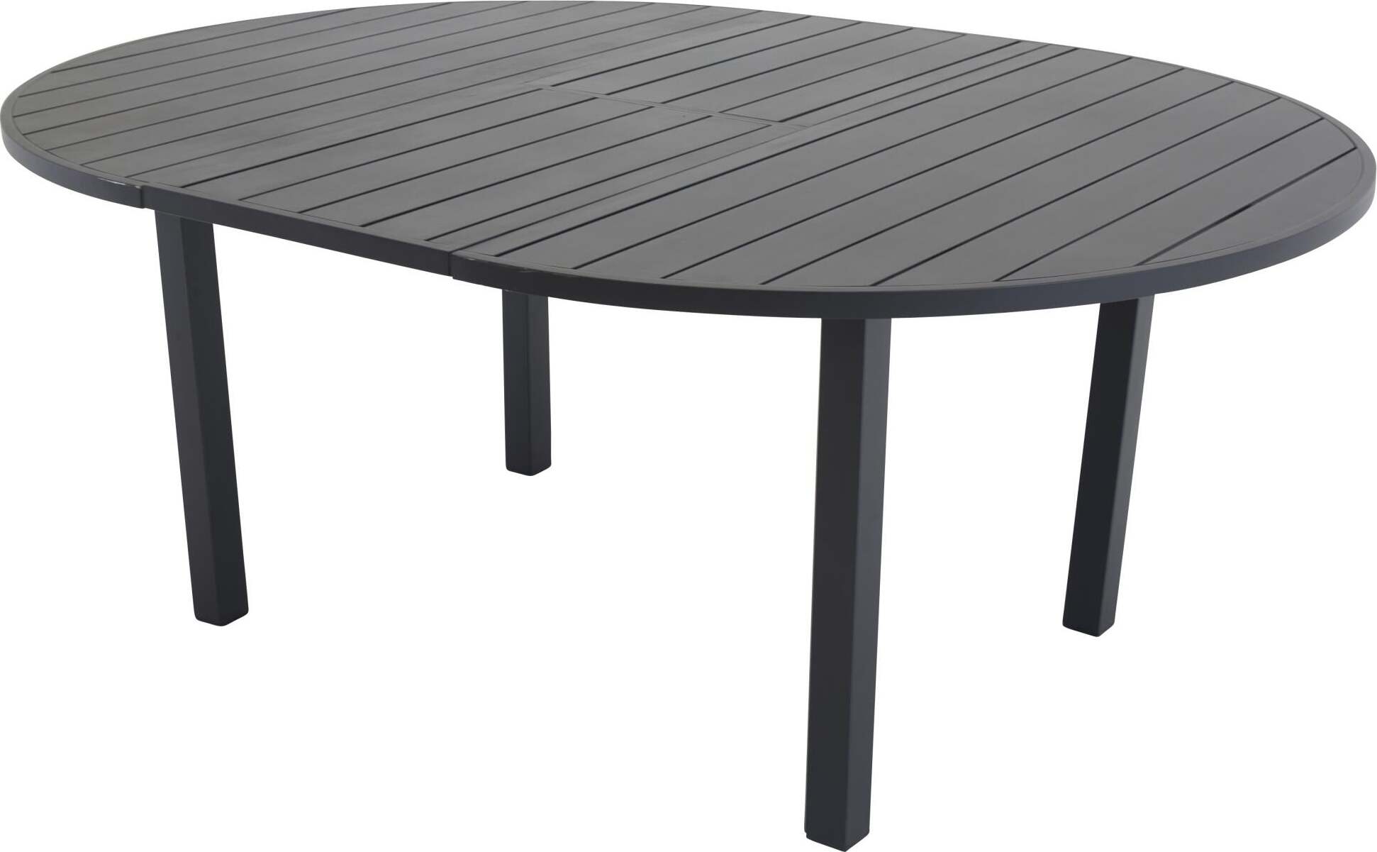 FURNLUX Esstisch Für Den Aussenbereich Marbella Schwarz 140cm / Hauptfarbe: Schwarz / Abmessungen: 140 x 140 x 74 cm