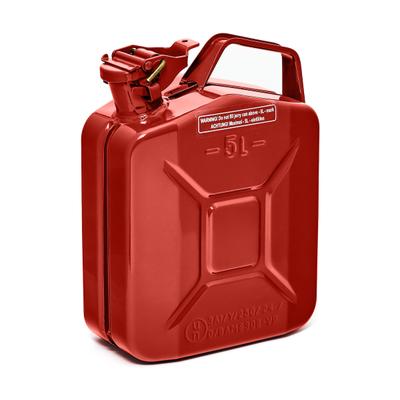 BW® Kraftstoffkanister Metall Benzinkanister 5 Liter - Rot - RAL 3000 - TÜV-geprüft und UN-Zulassung - Made in Europe