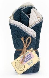 "Country Cottons 100 Percent Old Fashion Cotton Dishcloths 11""x11"" Set of 4 (2 natural color mixed with 2 colors of your choice)"