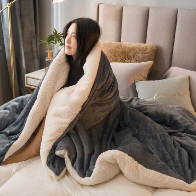 Uplifted Finds Wool Throw Blanket Keep Warm Winter Bed Blankets Double Sided Queen Duvet lake Blue 180 X 200 Cm 1.5 Kg