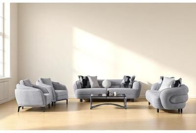 Furnia Cavani 4 Pieces Living Room Sets 2 Sofa 2 Chair