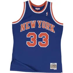 Mitchell & Ness, Herren, Sportshirt, Swingman Jersey New York Knicks 199192 Patrick Ewing (M), Blau, M