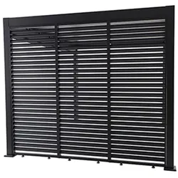 MWH Pavillon Lamellenwand Lino 300 cm Aluminium Grau