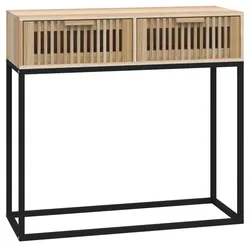 Décoshop26 - Praktischer Konsolentisch mit Schubladen 80 x 30 x 75 cm Holzwerkstoff und Eisen DEC031573