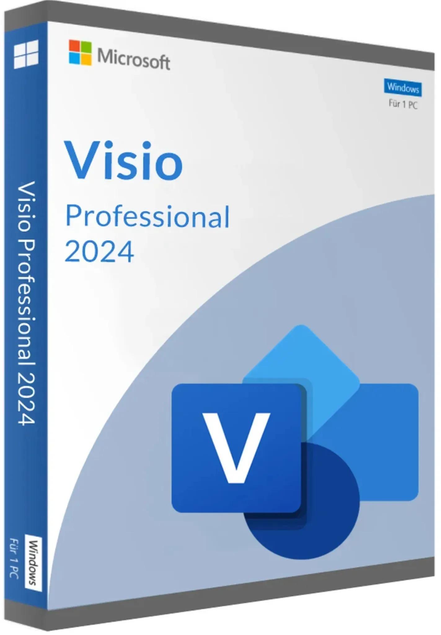 Microsoft Visio Professional 2024, Kartierung, Voll, 1 Lizenz(en), Elektronischer Software-Download (ESD), Download, Windows 10, Windows 11