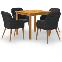 Helloshop26 - 5-teiliges schwarzes Garten-Essset 02_0013865