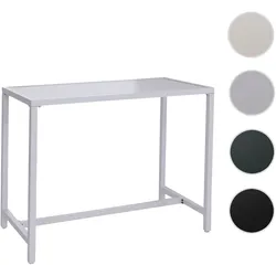 Stehtisch HWC-P91, Gartentisch Bartisch Tisch, Outdoor Metall 105x130x65cm ~ hellgrau