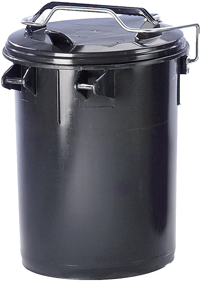 System-Mülltonne aus Kunststoff, mit Bügel und Deckel, anthrazit, Volumen 35 l kaiserkraft