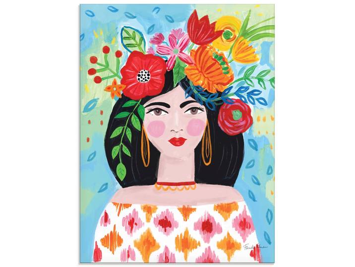 Glasbild ARTLAND Boho Girl I , bunt (farbe bild(er): farbig), B:45cm H:60cm, Bilder, Glasbild, in verschiedenen Grössen